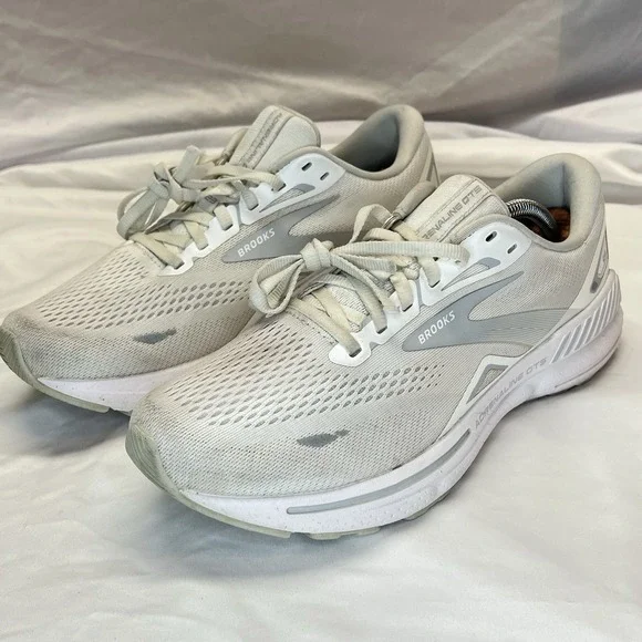 Brooks Adrenaline GTS 23 Women's Size 12 B (Medium)‎ Running Shoes White Gray - Picture 9 of 16